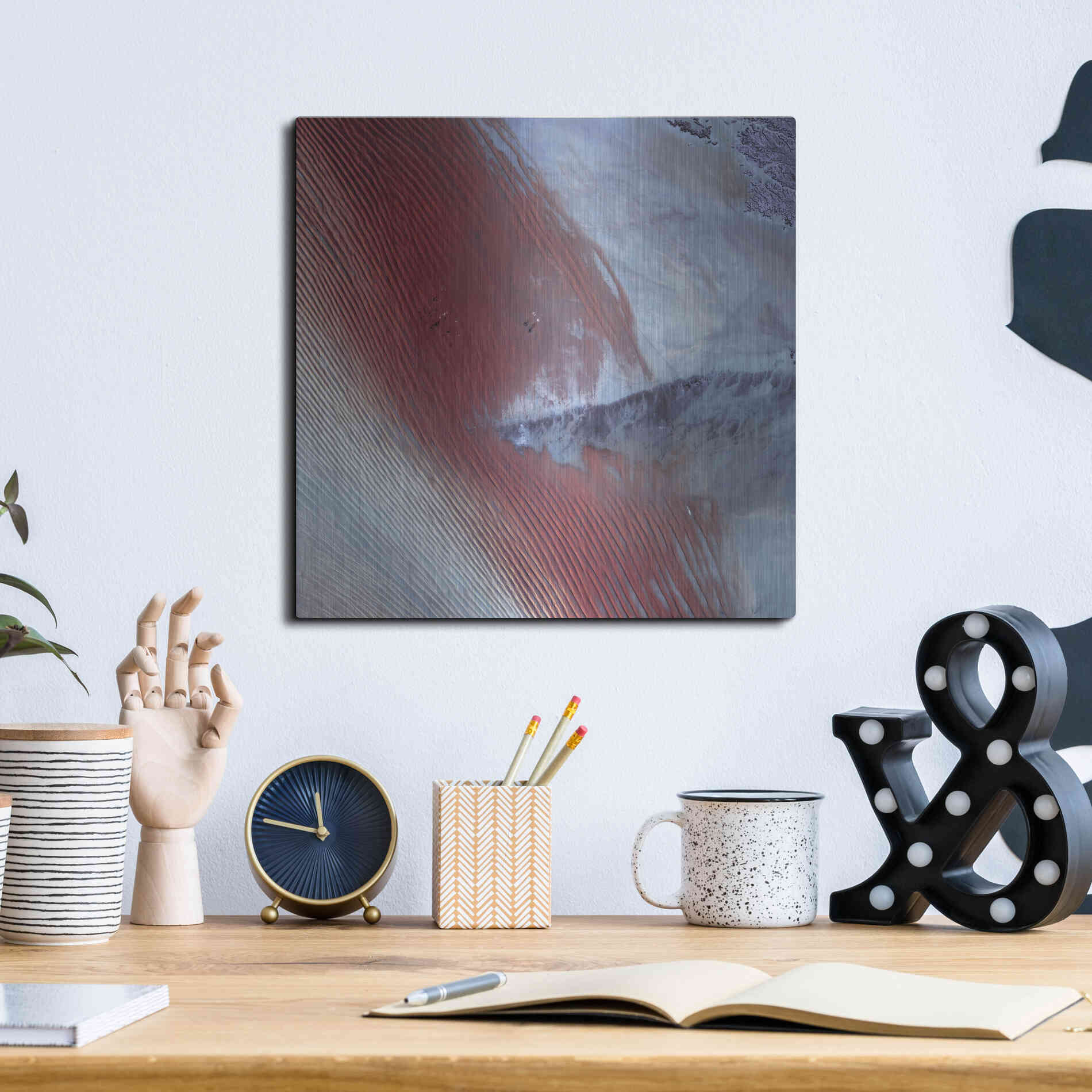 Luxe Metal Art 'Earth as Art: Empty Quarter,' Metal Wall Art,12x12