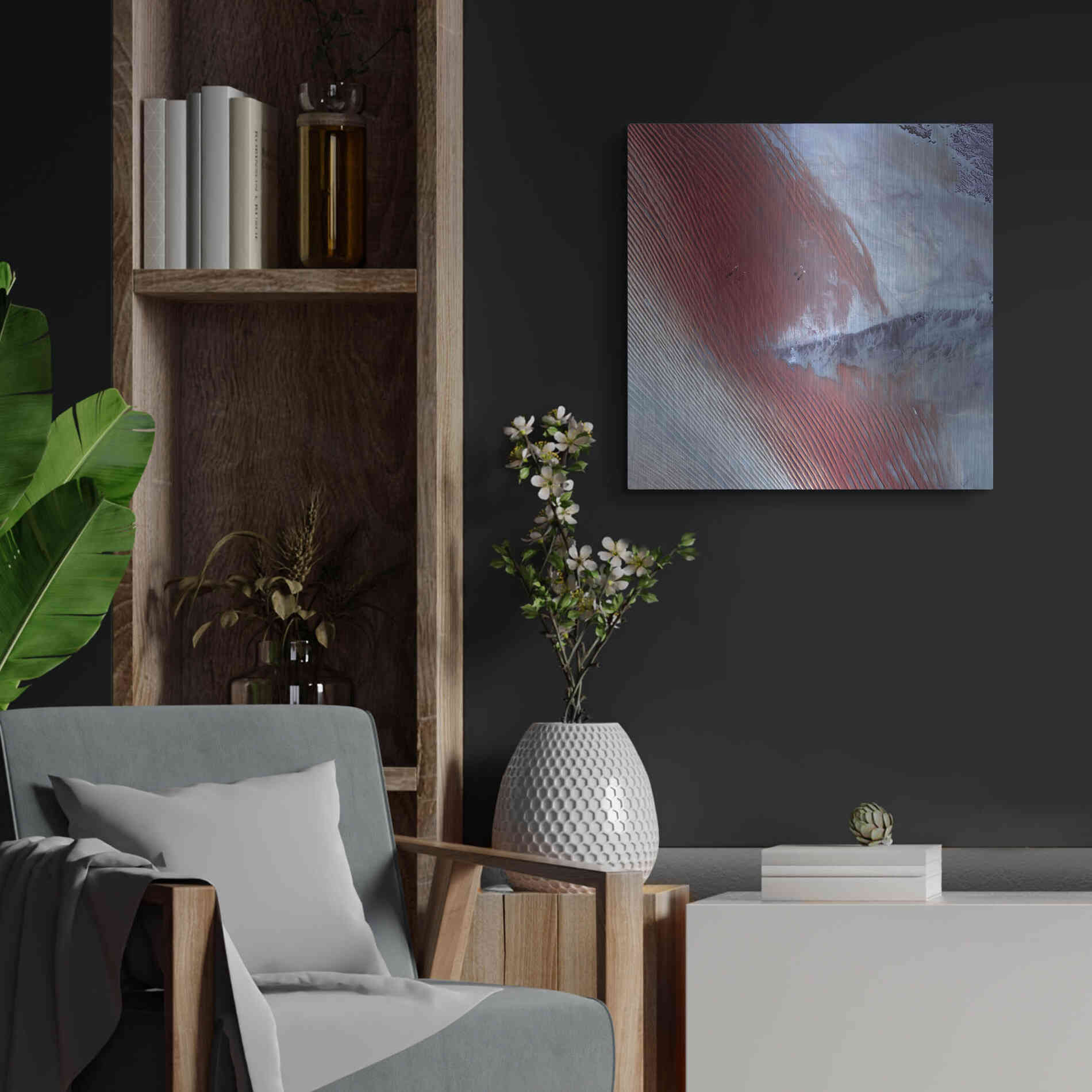 Luxe Metal Art 'Earth as Art: Empty Quarter,' Metal Wall Art,24x24