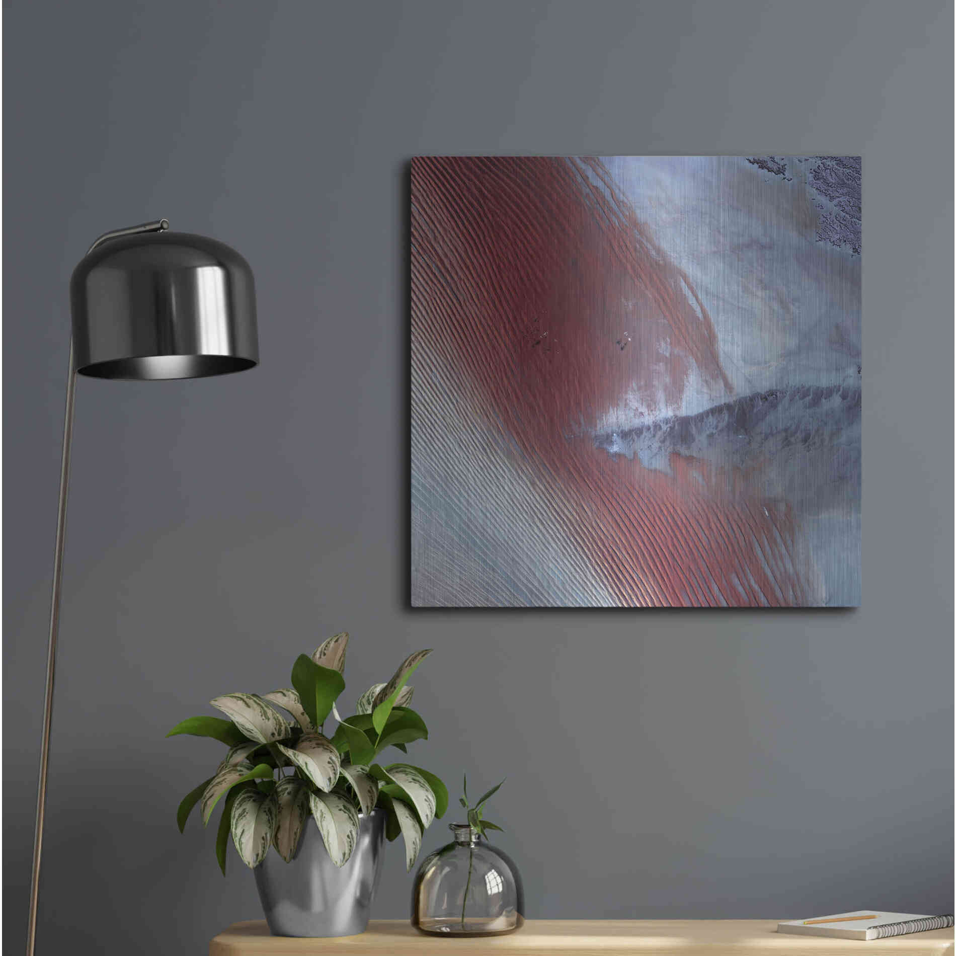 Luxe Metal Art 'Earth as Art: Empty Quarter,' Metal Wall Art,24x24