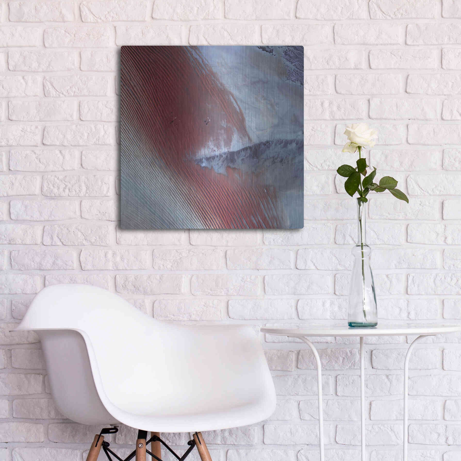 Luxe Metal Art 'Earth as Art: Empty Quarter,' Metal Wall Art,24x24