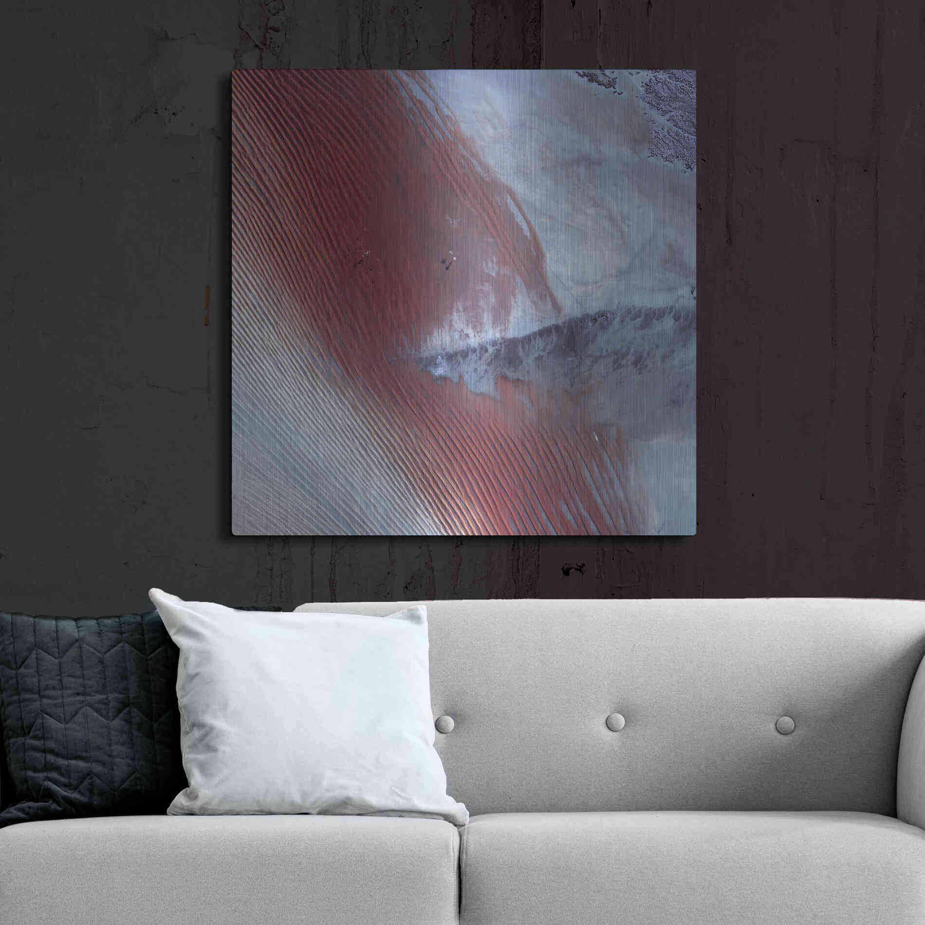 Luxe Metal Art 'Earth as Art: Empty Quarter,' Metal Wall Art,36x36