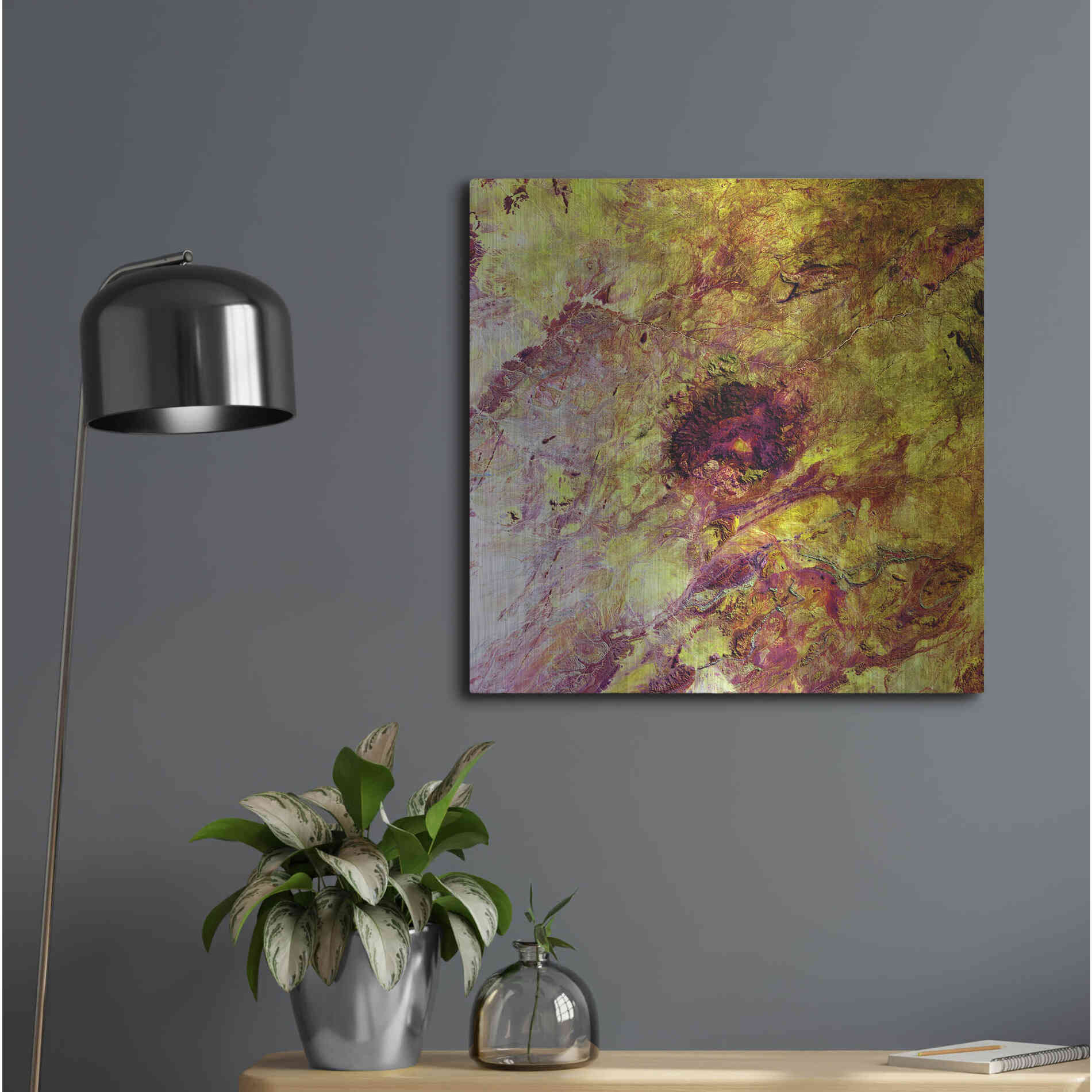 Luxe Metal Art 'Earth as Art: Erongo Massif,' Metal Wall Art,24x24