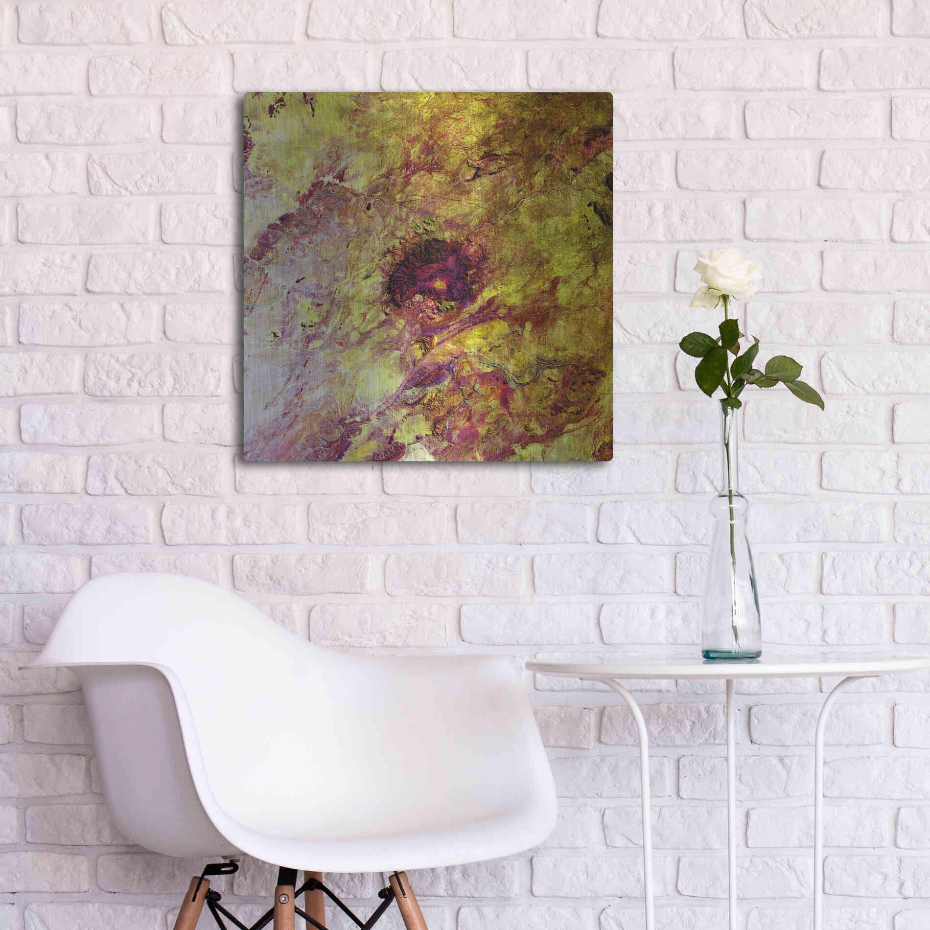 Luxe Metal Art 'Earth as Art: Erongo Massif,' Metal Wall Art,24x24