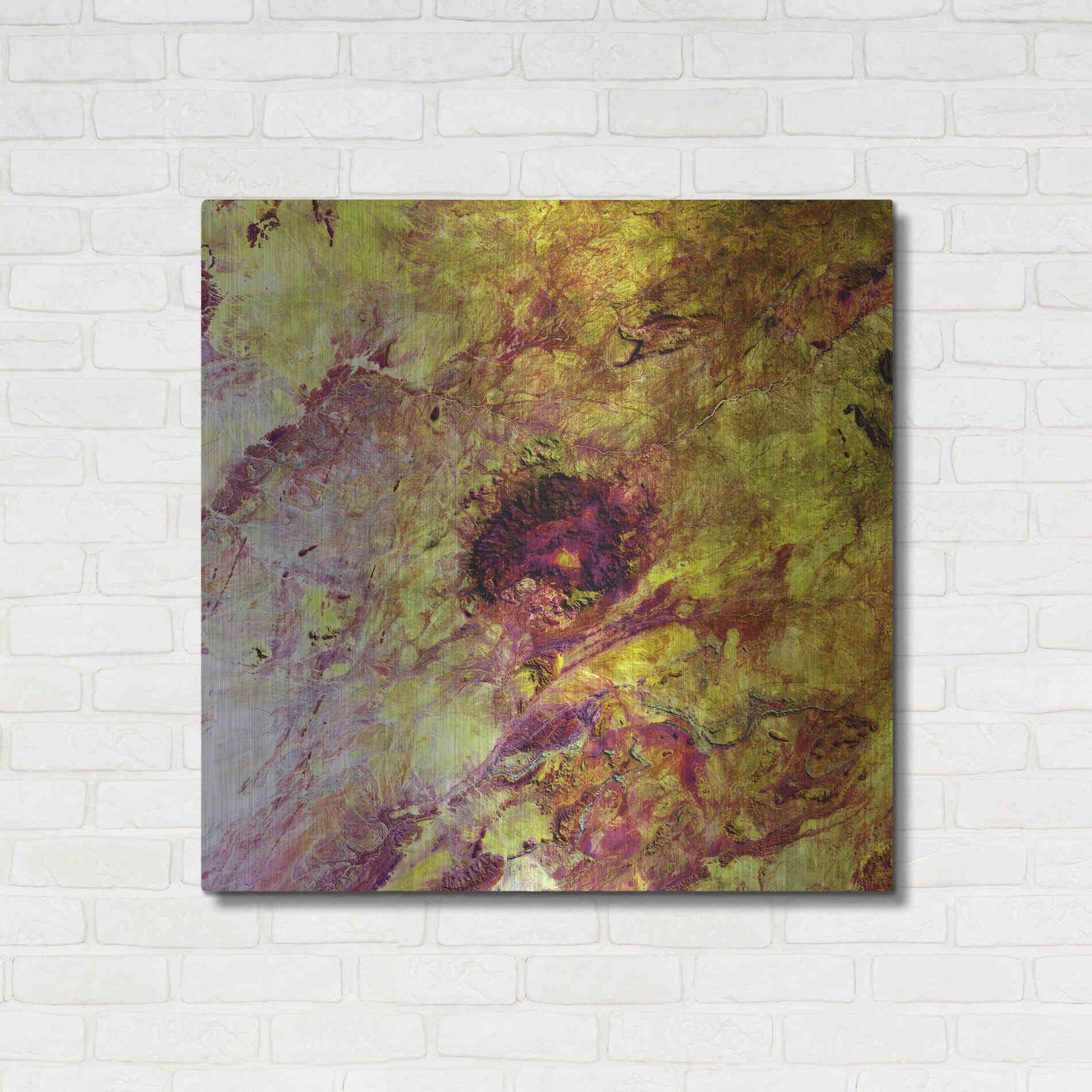 Luxe Metal Art 'Earth as Art: Erongo Massif,' Metal Wall Art,36x36