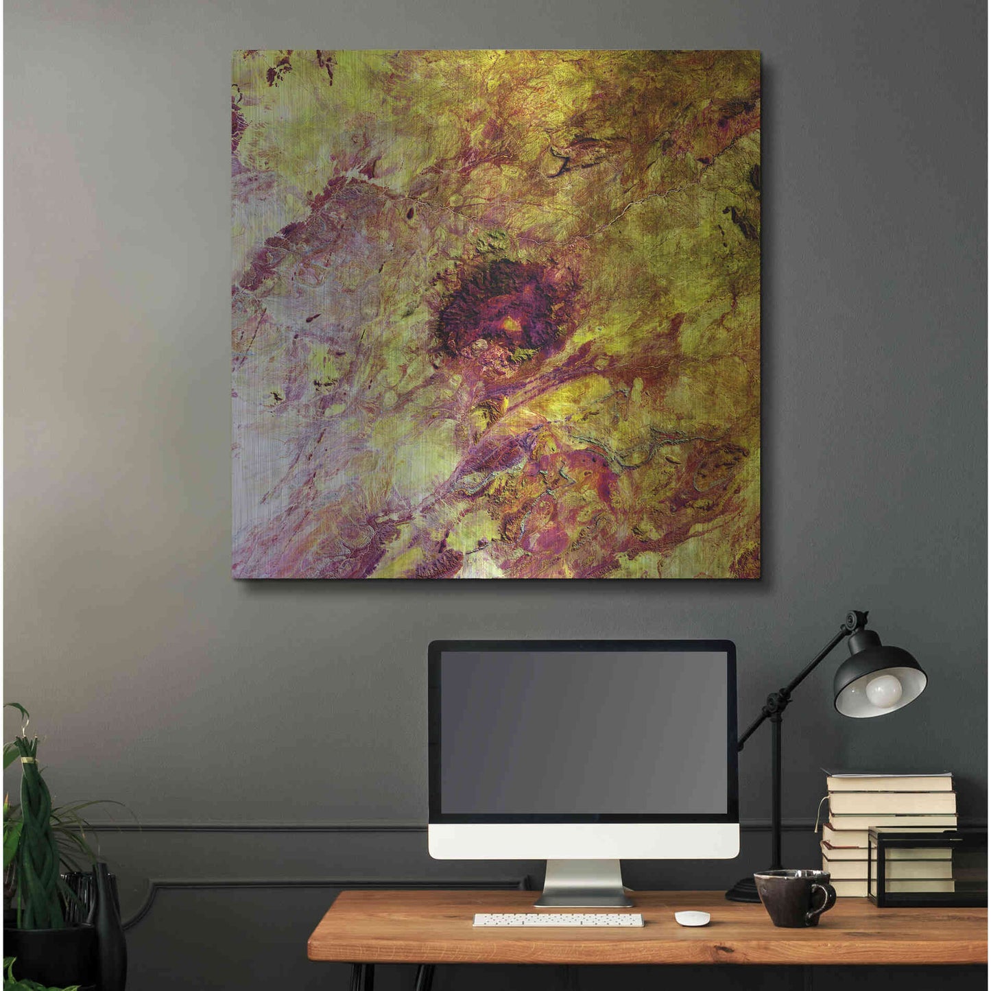 Luxe Metal Art 'Earth as Art: Erongo Massif,' Metal Wall Art,36x36