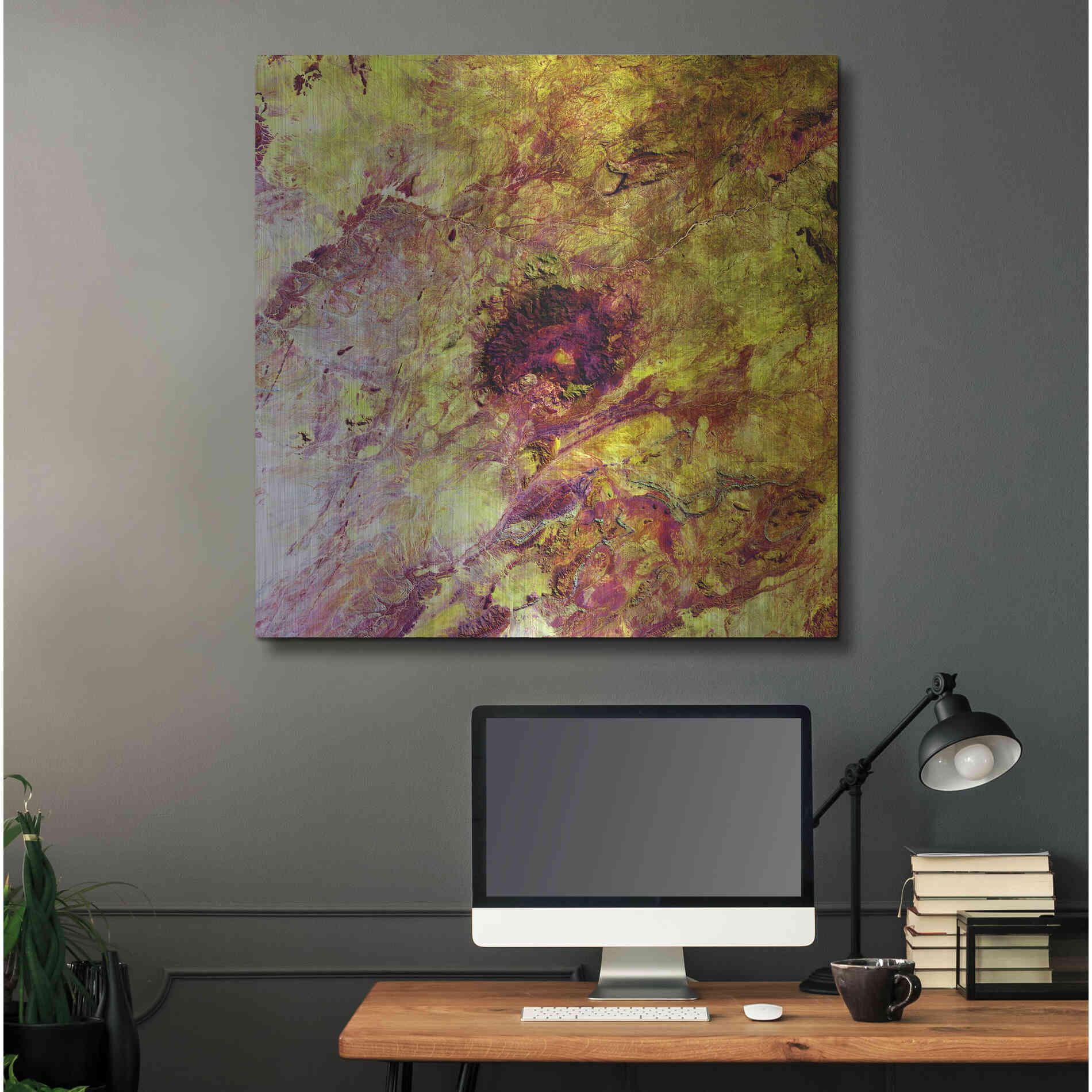 Luxe Metal Art 'Earth as Art: Erongo Massif,' Metal Wall Art,36x36