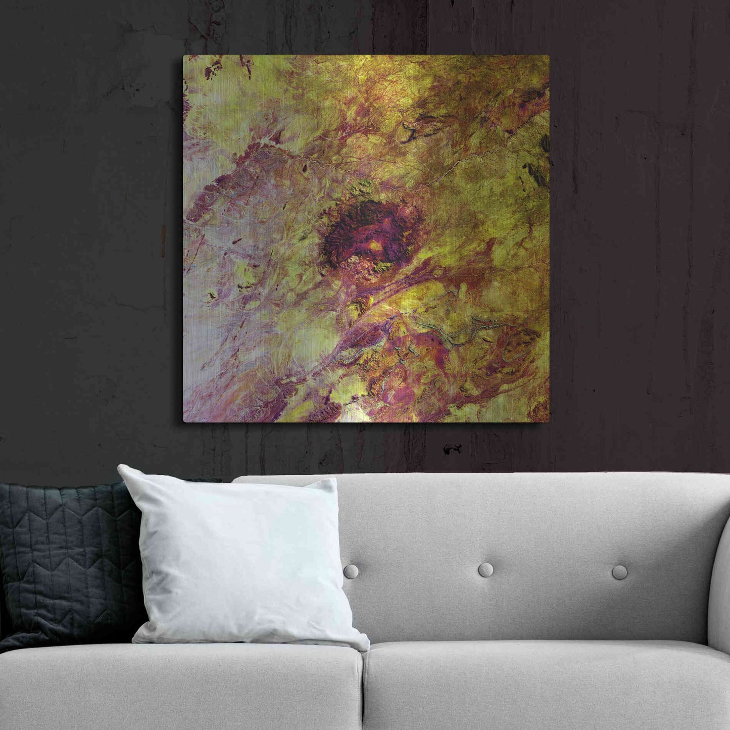 Luxe Metal Art 'Earth as Art: Erongo Massif,' Metal Wall Art,36x36