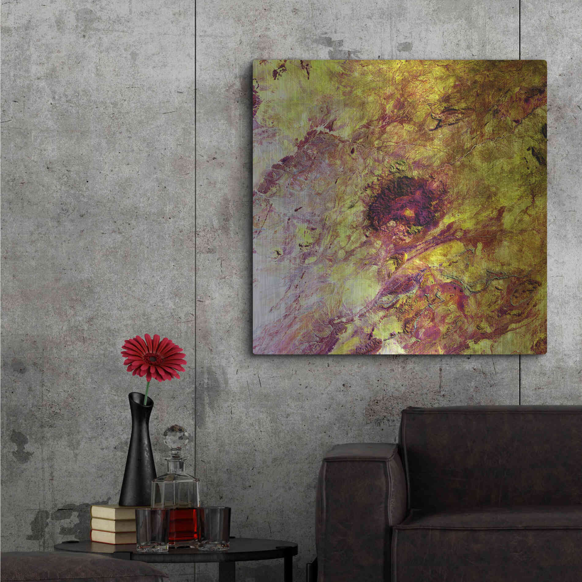 Luxe Metal Art 'Earth as Art: Erongo Massif,' Metal Wall Art,36x36