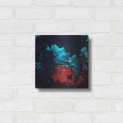Luxe Metal Art 'Earth as Art: Ghostly Ice,' Metal Wall Art,12x12