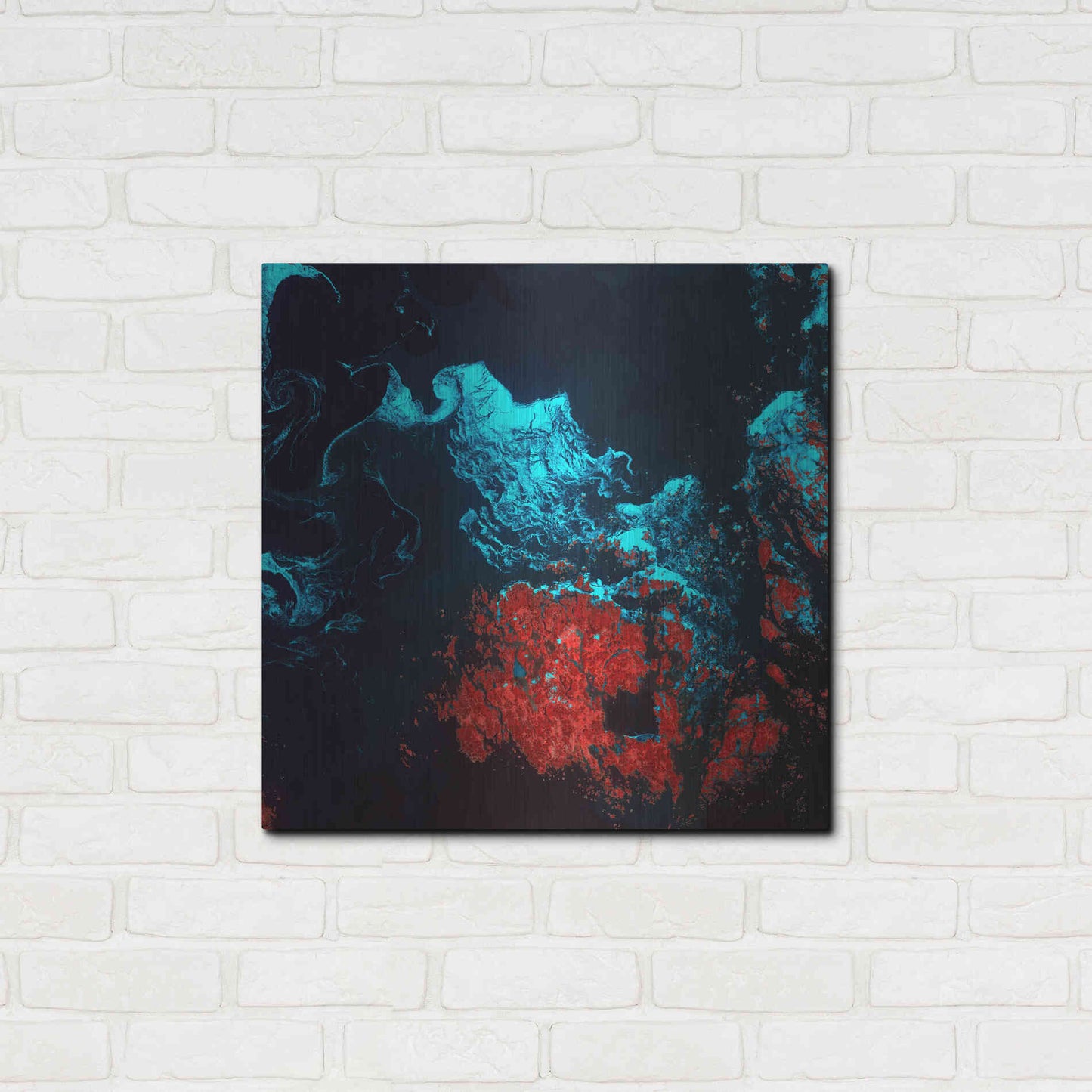 Luxe Metal Art 'Earth as Art: Ghostly Ice,' Metal Wall Art,24x24