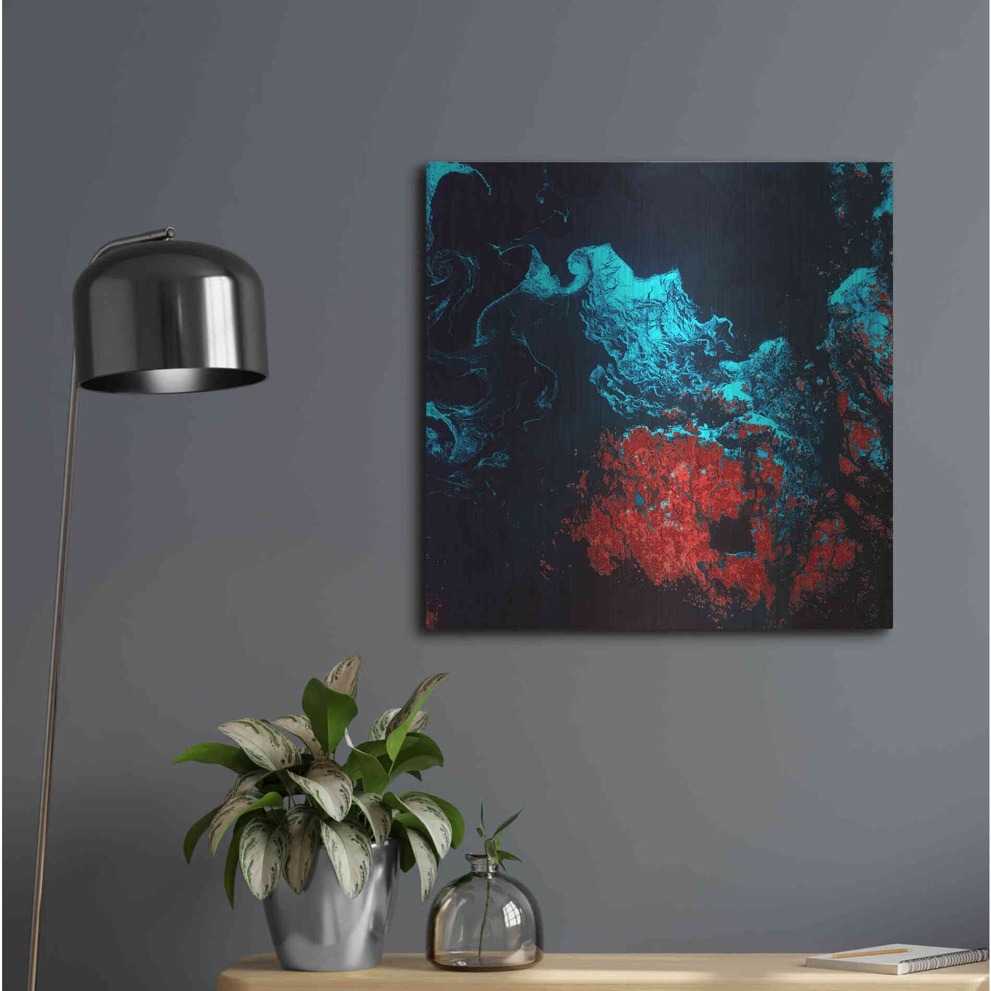 Luxe Metal Art 'Earth as Art: Ghostly Ice,' Metal Wall Art,24x24