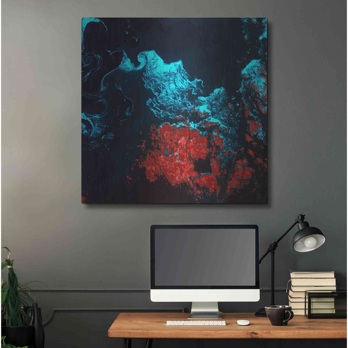 Luxe Metal Art 'Earth as Art: Ghostly Ice,' Metal Wall Art,36x36