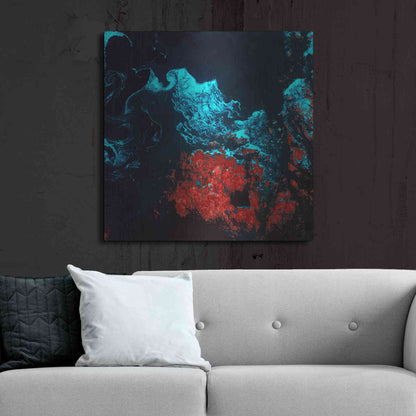 Luxe Metal Art 'Earth as Art: Ghostly Ice,' Metal Wall Art,36x36