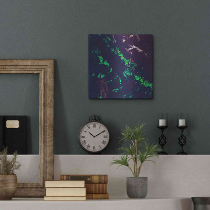 Luxe Metal Art 'Earth as Art: Great Barrier Reef,' Metal Wall Art,12x12