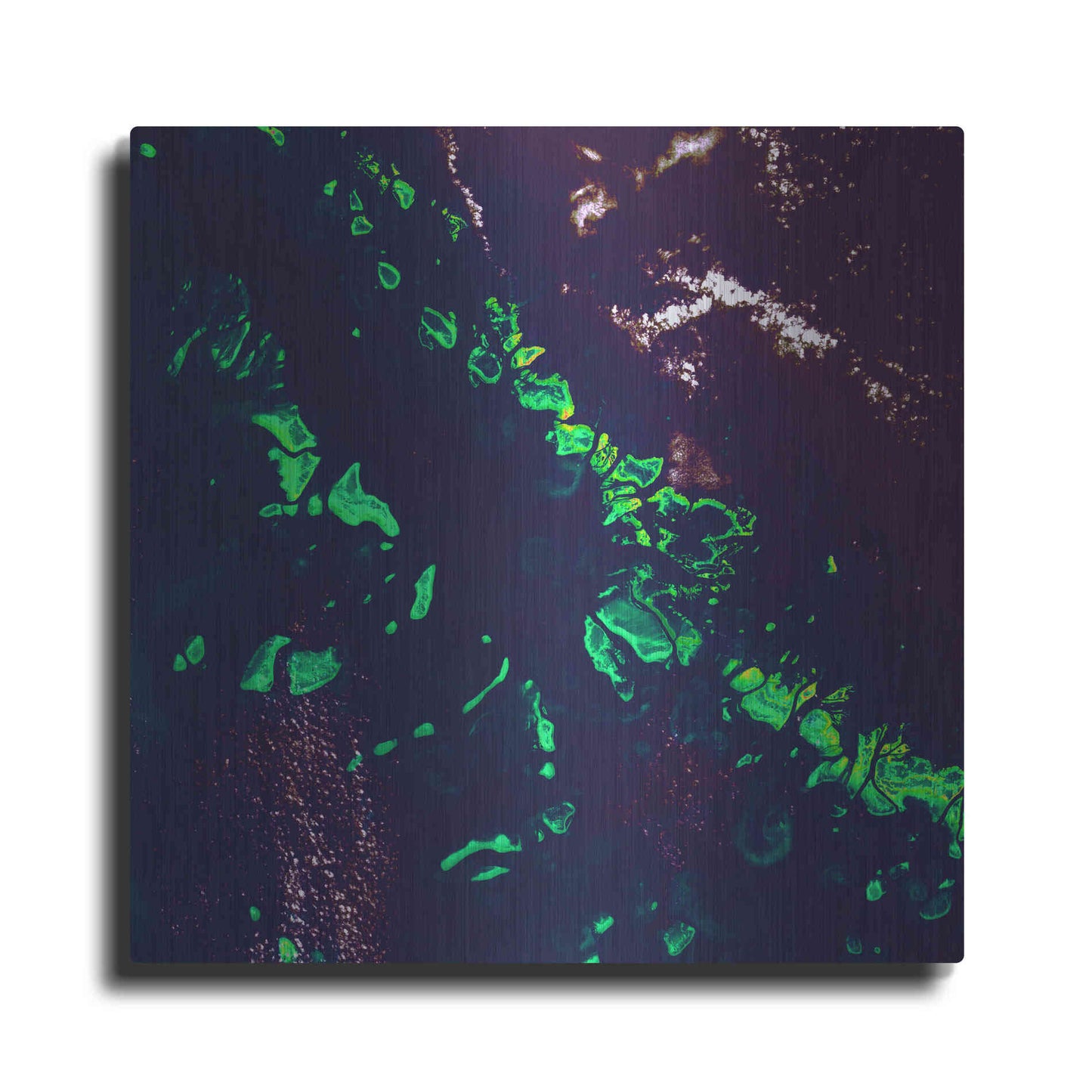 Luxe Metal Art 'Earth as Art: Great Barrier Reef,' Metal Wall Art