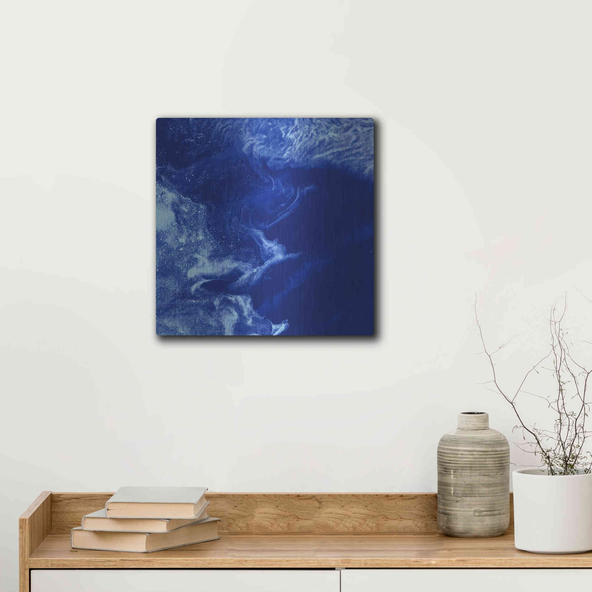 Luxe Metal Art 'Earth as Art: Ice Stars,' Metal Wall Art,12x12