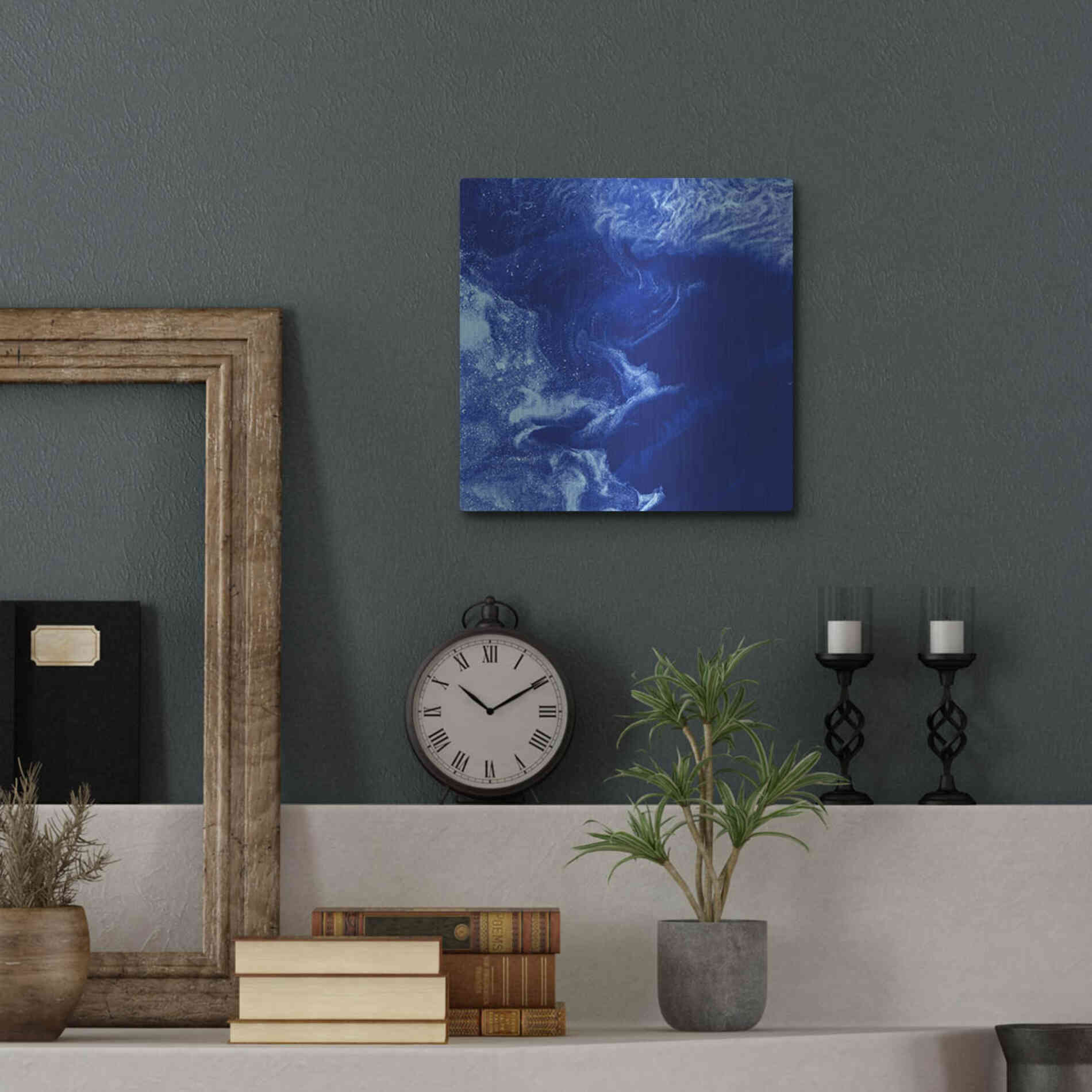 Luxe Metal Art 'Earth as Art: Ice Stars,' Metal Wall Art,12x12