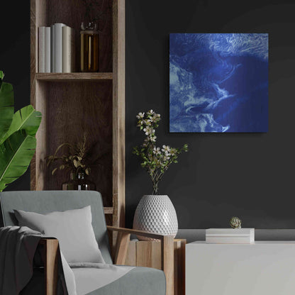 Luxe Metal Art 'Earth as Art: Ice Stars,' Metal Wall Art,24x24