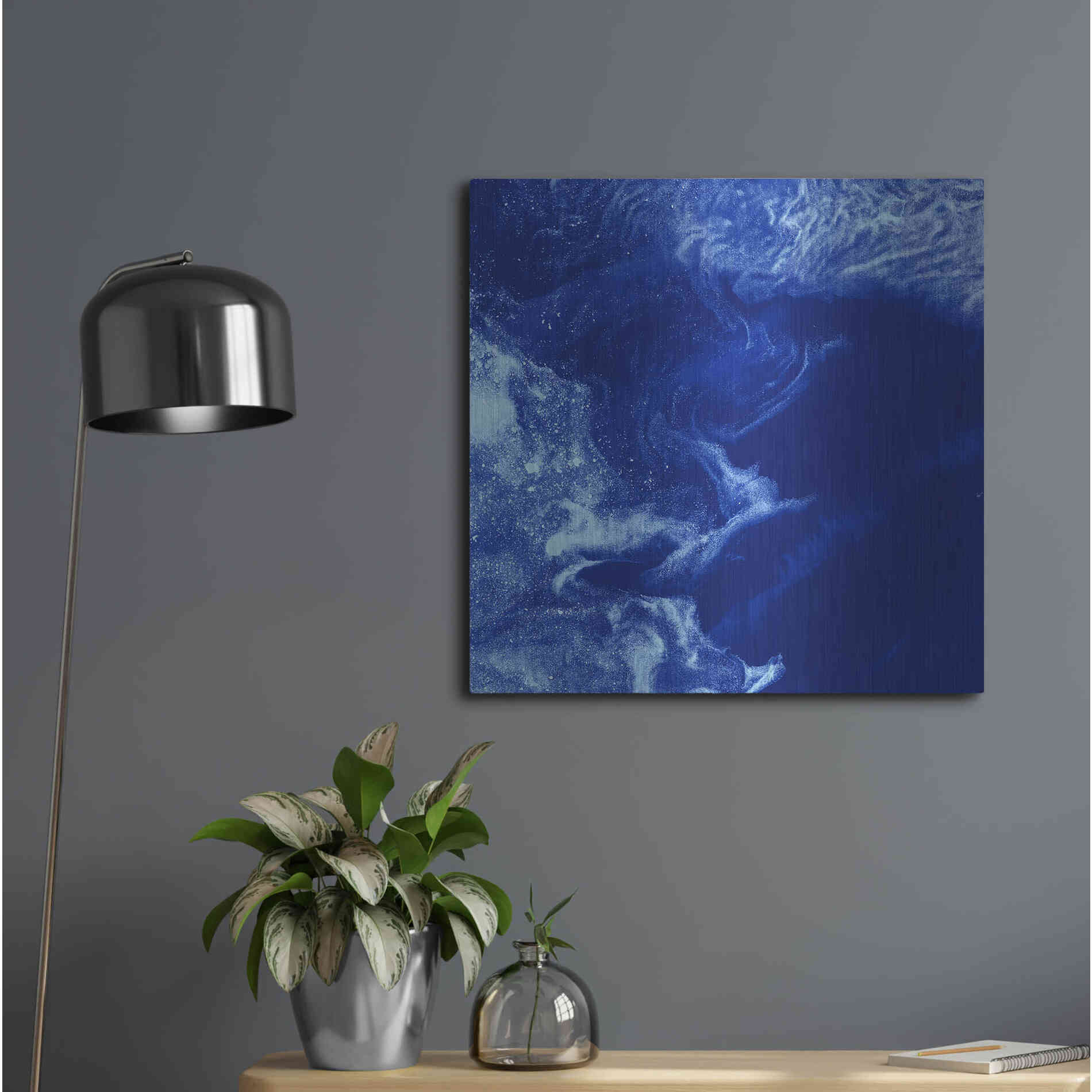 Luxe Metal Art 'Earth as Art: Ice Stars,' Metal Wall Art,24x24