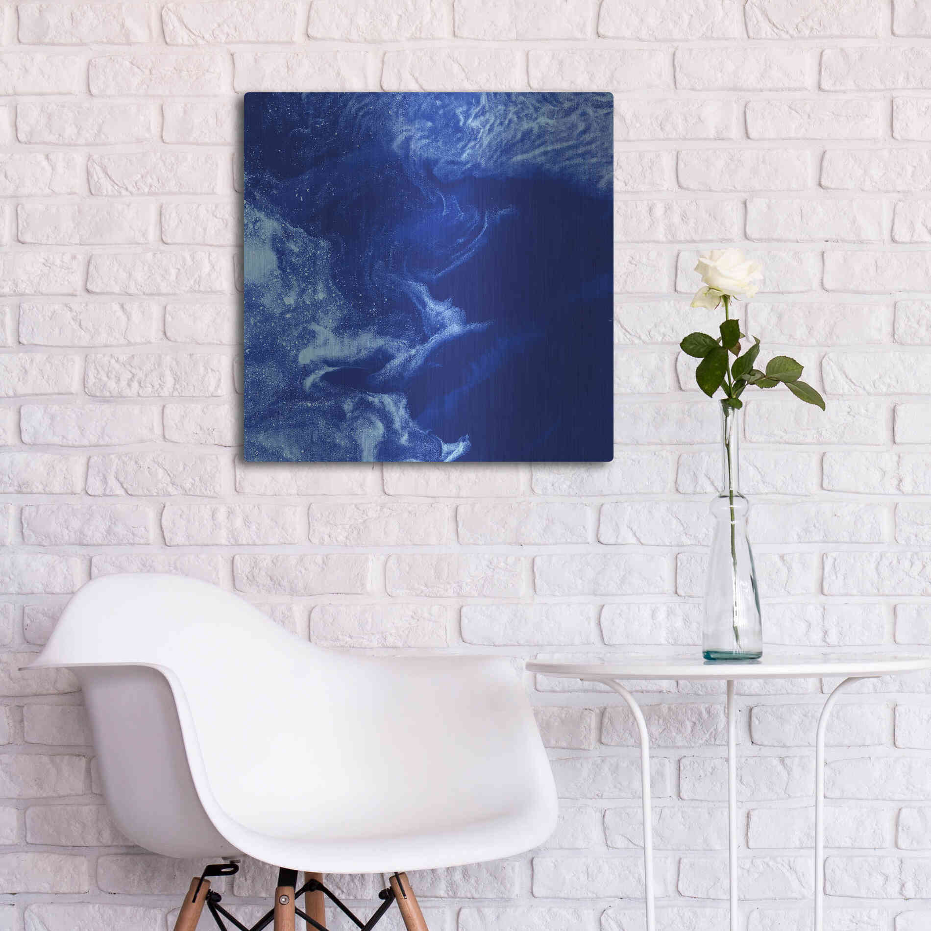 Luxe Metal Art 'Earth as Art: Ice Stars,' Metal Wall Art,24x24