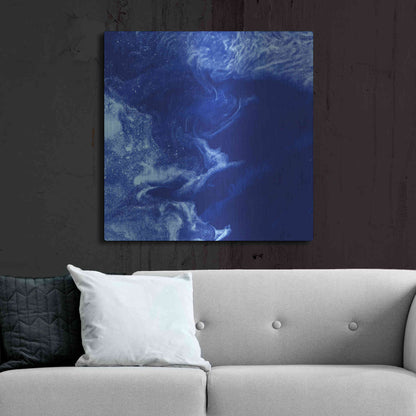 Luxe Metal Art 'Earth as Art: Ice Stars,' Metal Wall Art,36x36