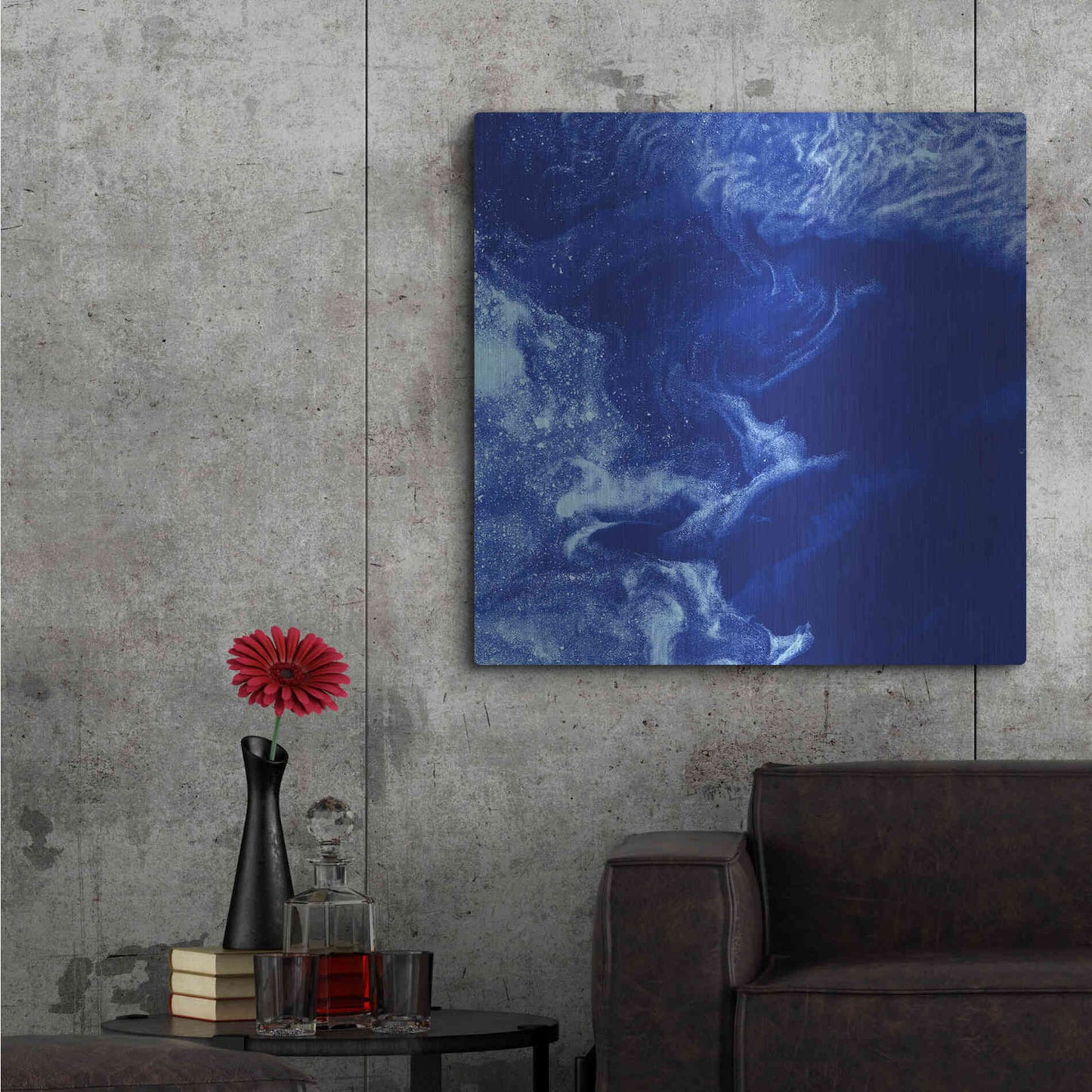 Luxe Metal Art 'Earth as Art: Ice Stars,' Metal Wall Art,36x36