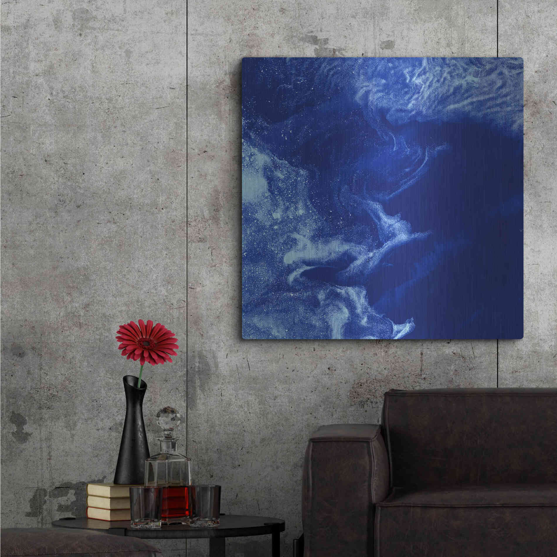 Luxe Metal Art 'Earth as Art: Ice Stars,' Metal Wall Art,36x36