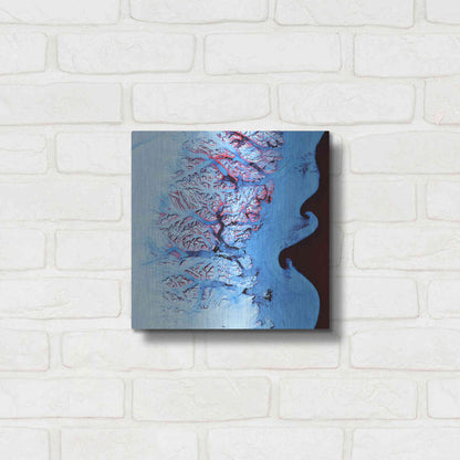 Luxe Metal Art 'Earth as Art: Ice Waves,' Metal Wall Art,12x12