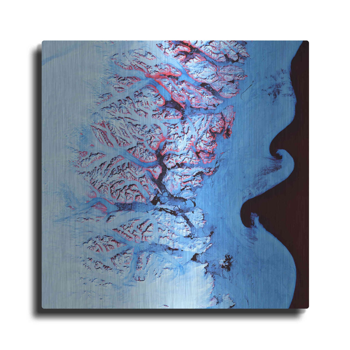 Luxe Metal Art 'Earth as Art: Ice Waves,' Metal Wall Art