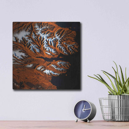 Luxe Metal Art 'Earth as Art: Icelandic Tiger,' Metal Wall Art,12x12