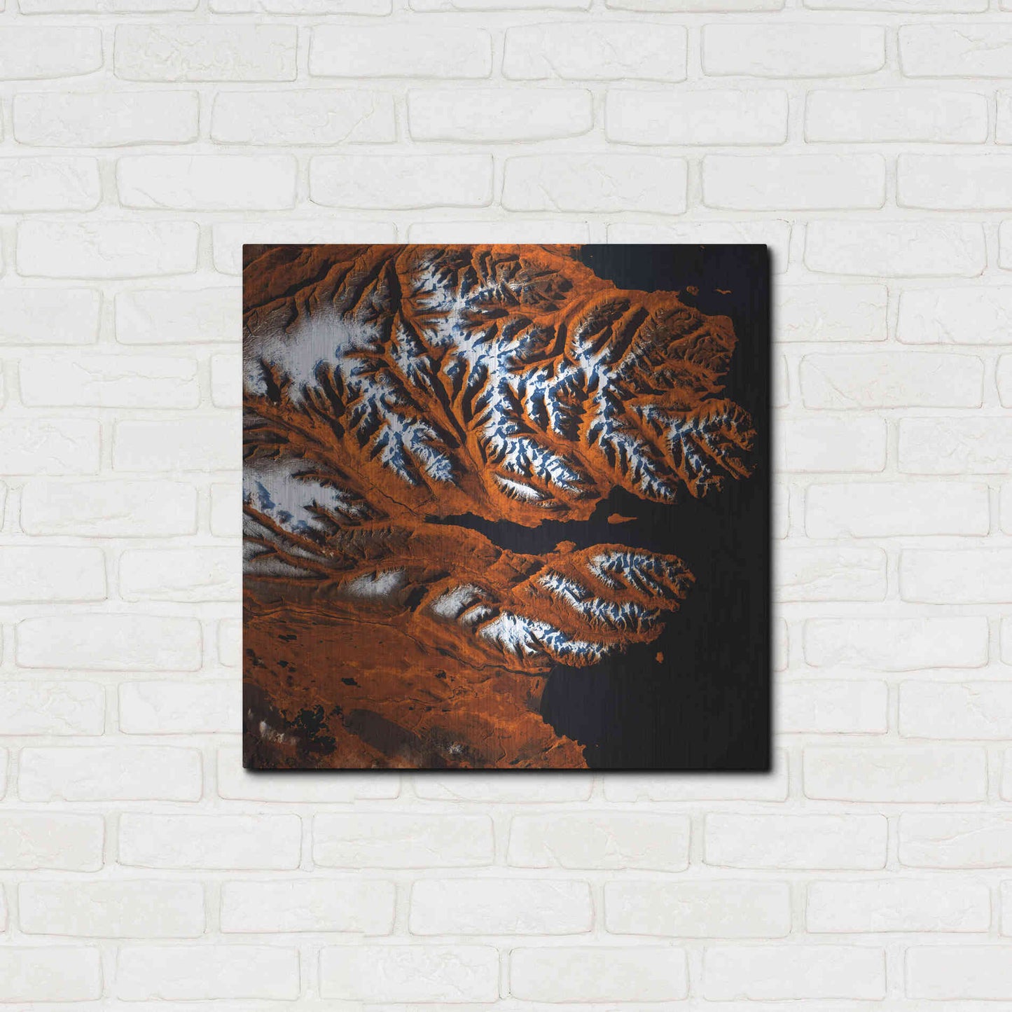 Luxe Metal Art 'Earth as Art: Icelandic Tiger,' Metal Wall Art,24x24