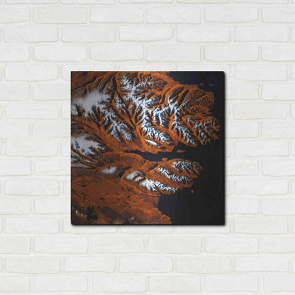 Luxe Metal Art 'Earth as Art: Icelandic Tiger,' Metal Wall Art,24x24