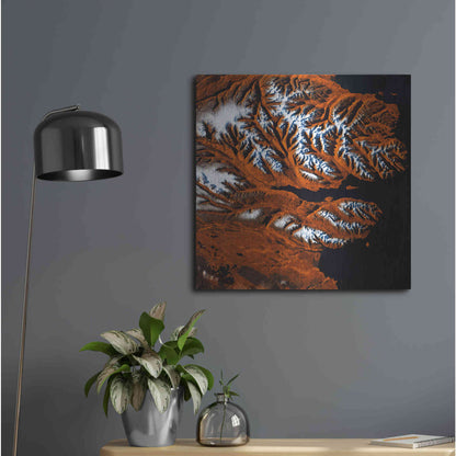Luxe Metal Art 'Earth as Art: Icelandic Tiger,' Metal Wall Art,24x24
