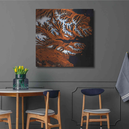 Luxe Metal Art 'Earth as Art: Icelandic Tiger,' Metal Wall Art,36x36