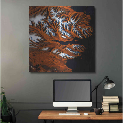 Luxe Metal Art 'Earth as Art: Icelandic Tiger,' Metal Wall Art,36x36