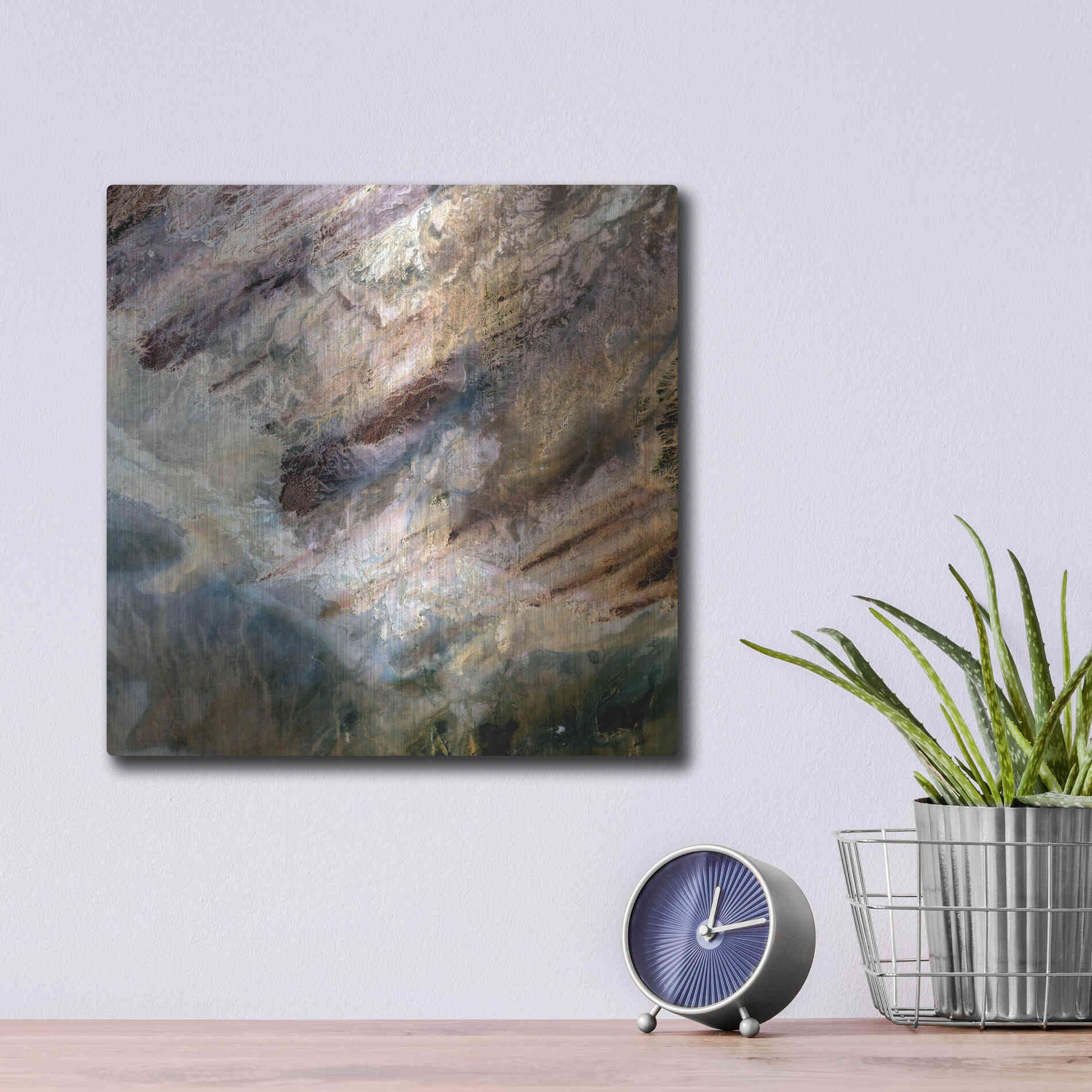 Luxe Metal Art 'Earth as Art: Impact,' Metal Wall Art,12x12