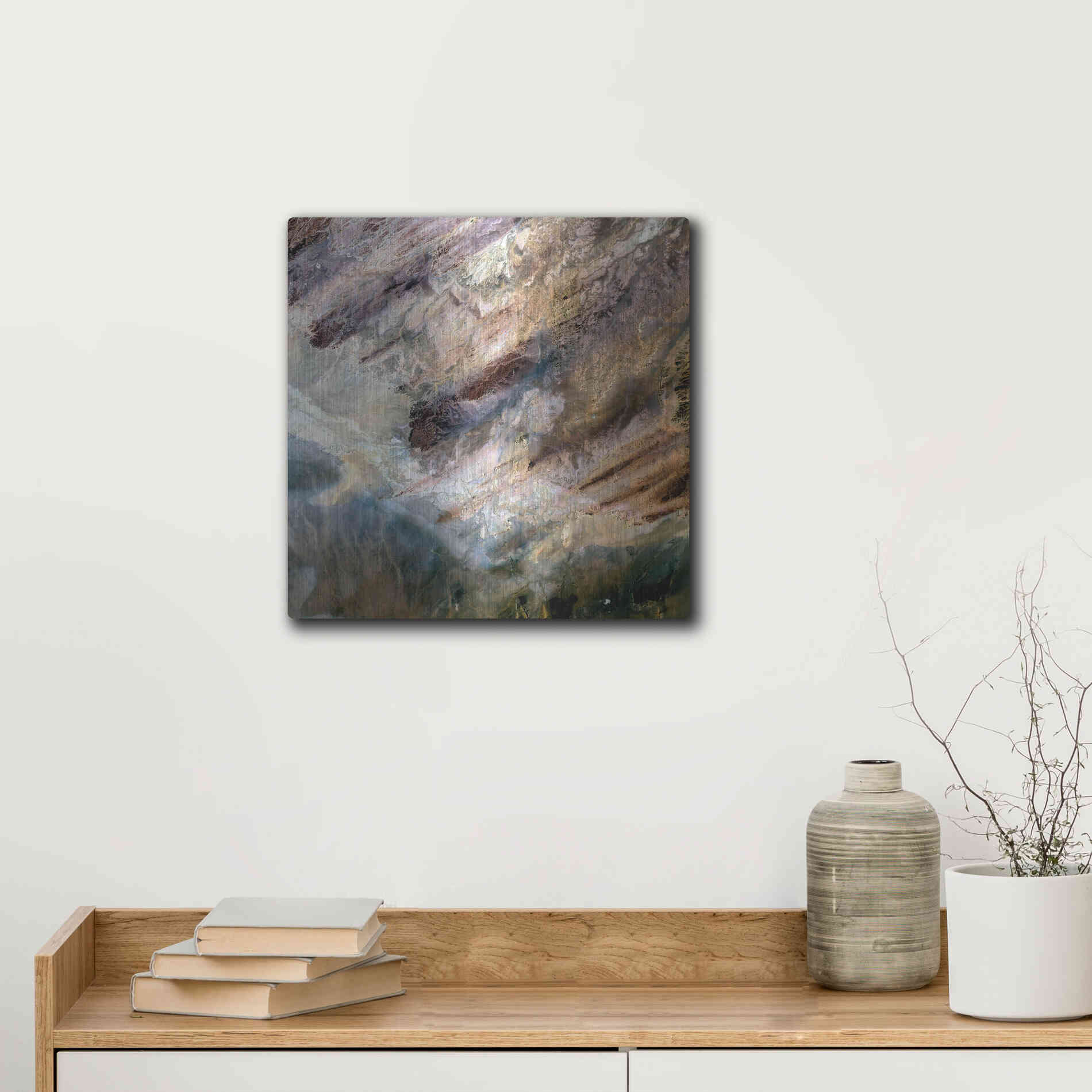 Luxe Metal Art 'Earth as Art: Impact,' Metal Wall Art,12x12