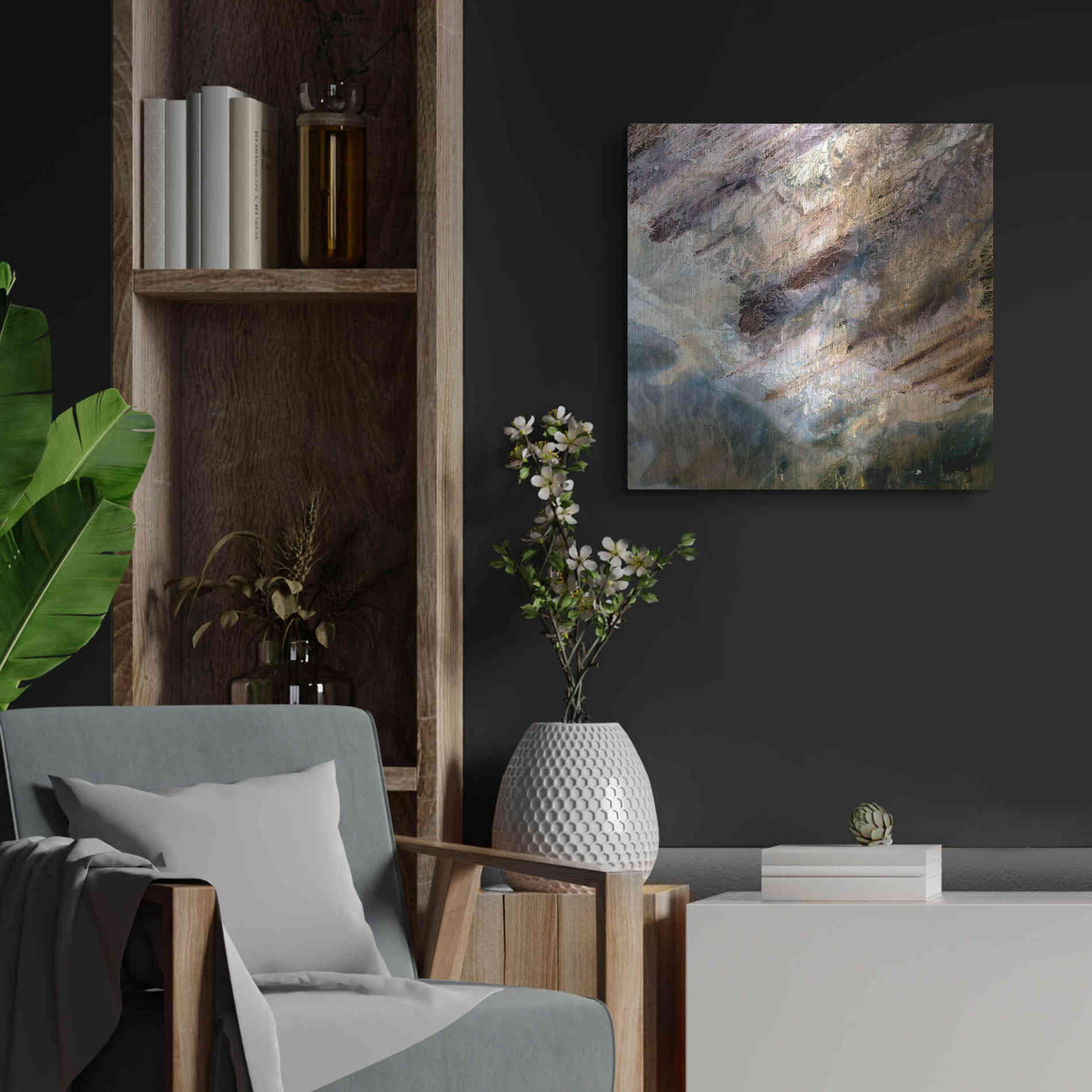 Luxe Metal Art 'Earth as Art: Impact,' Metal Wall Art,24x24