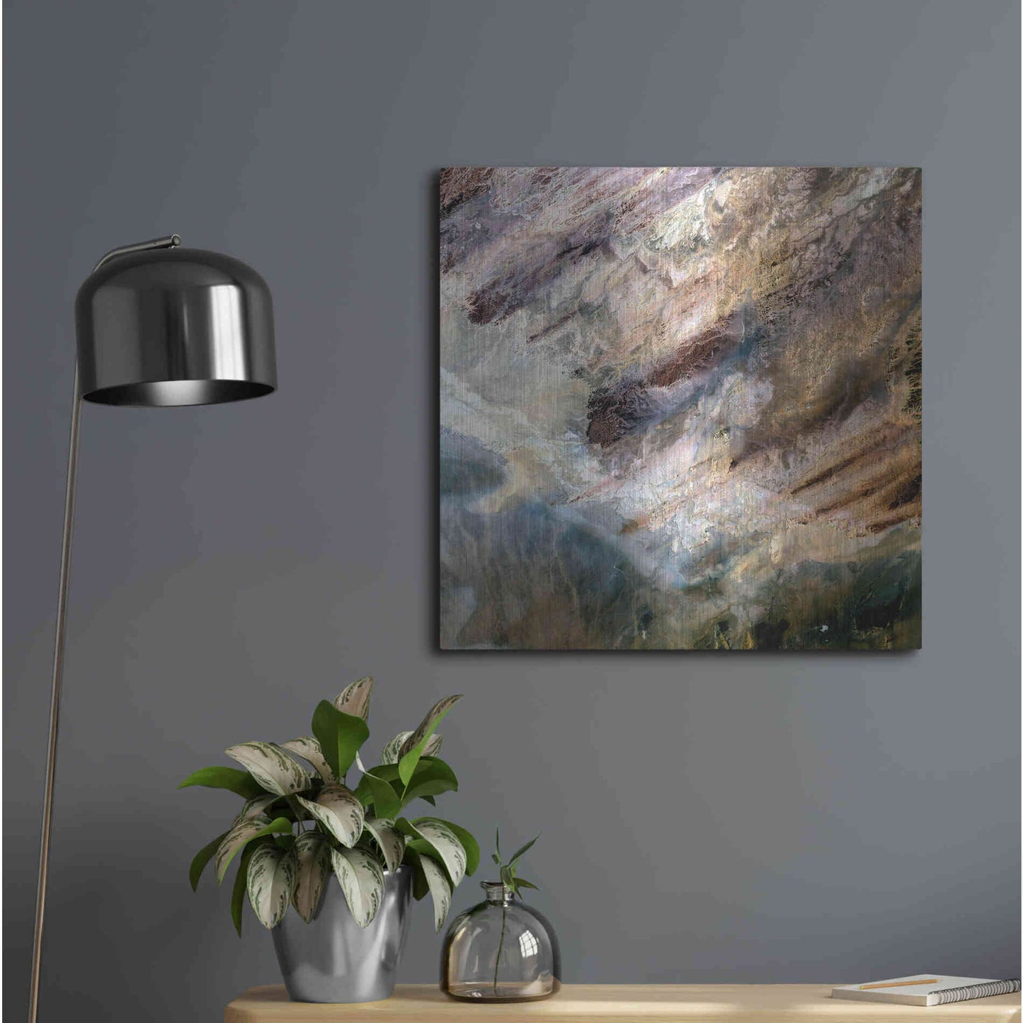 Luxe Metal Art 'Earth as Art: Impact,' Metal Wall Art,24x24