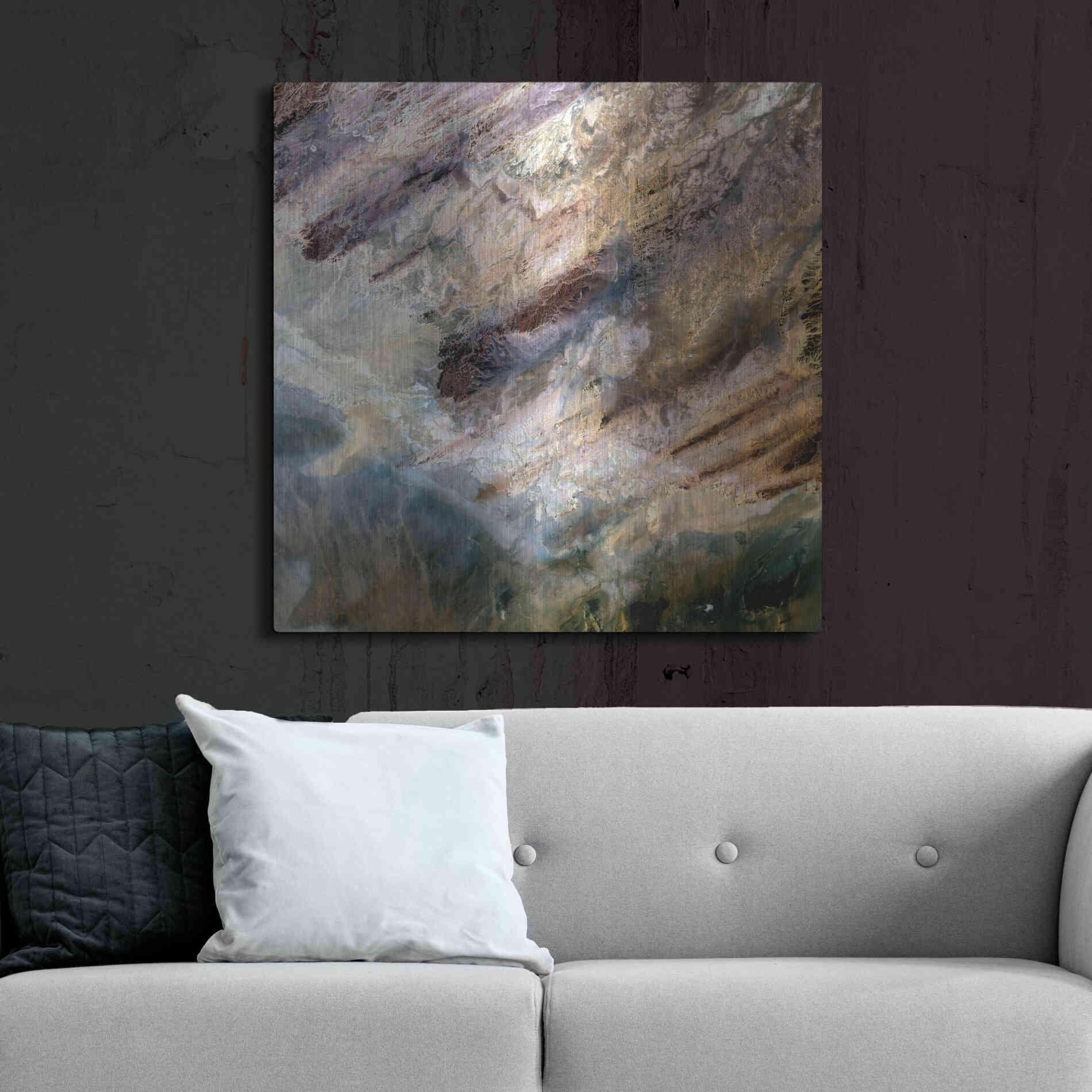 Luxe Metal Art 'Earth as Art: Impact,' Metal Wall Art,36x36
