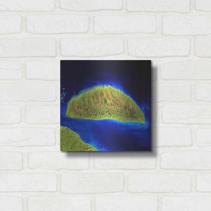 Luxe Metal Art 'Earth as Art: Island Rebound,' Metal Wall Art,12x12