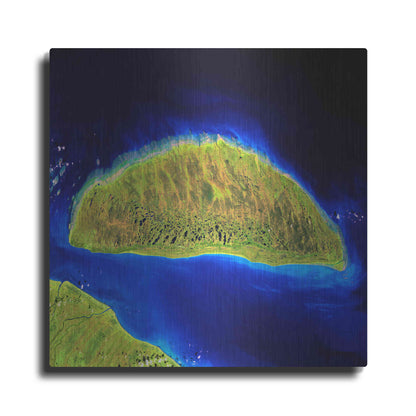 Luxe Metal Art 'Earth as Art: Island Rebound,' Metal Wall Art