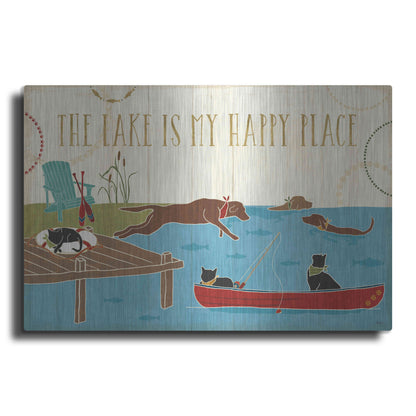 Luxe Metal Art 'Lake Pals I' by Veronique Charron, Metal Wall Art