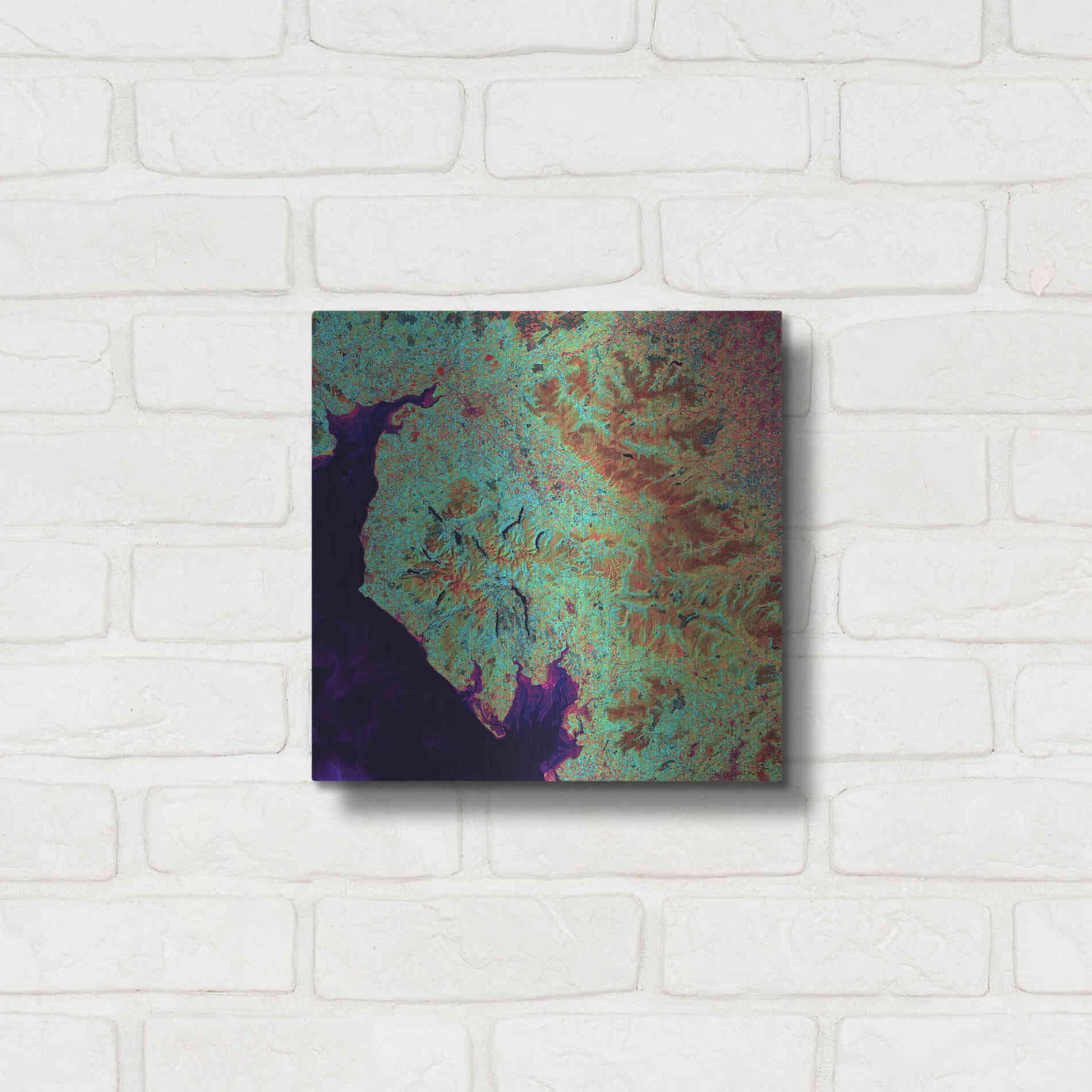 Luxe Metal Art 'Earth as Art: Lake District,' Metal Wall Art,12x12