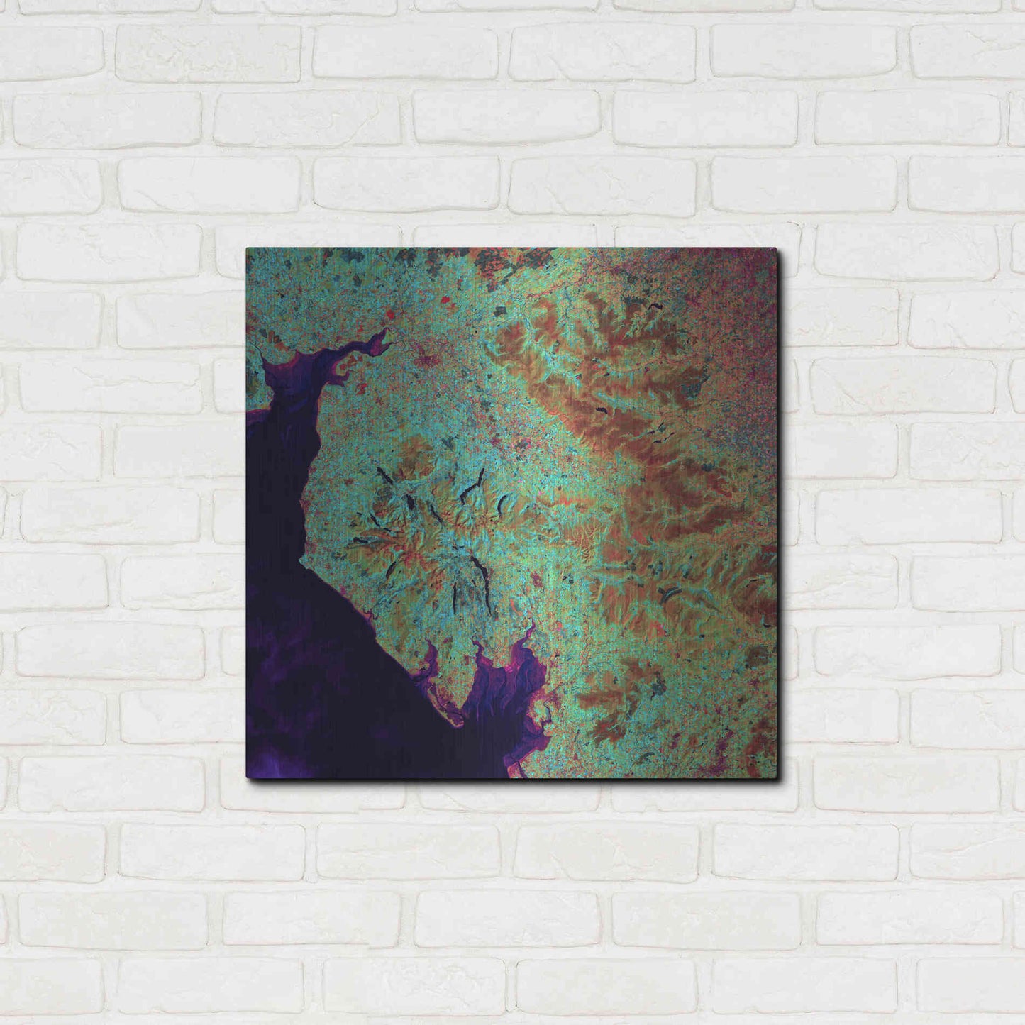 Luxe Metal Art 'Earth as Art: Lake District,' Metal Wall Art,24x24