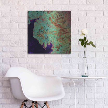 Luxe Metal Art 'Earth as Art: Lake District,' Metal Wall Art,24x24