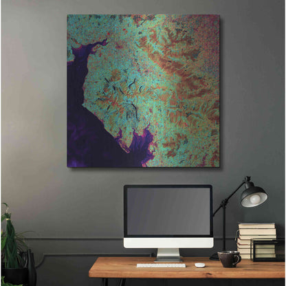Luxe Metal Art 'Earth as Art: Lake District,' Metal Wall Art,36x36