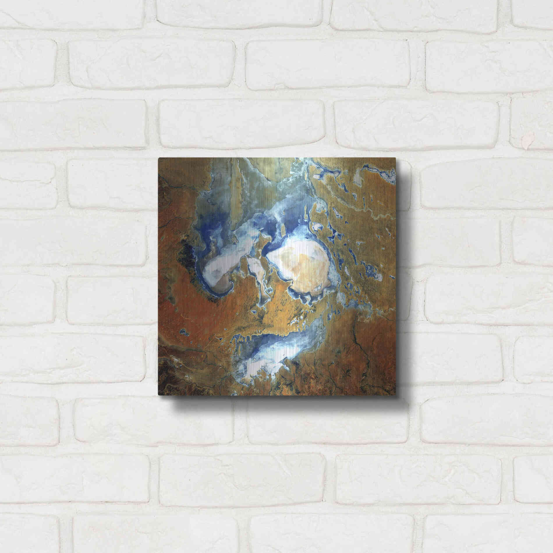 Luxe Metal Art 'Earth as Art: Lake Eyre,' Metal Wall Art,12x12