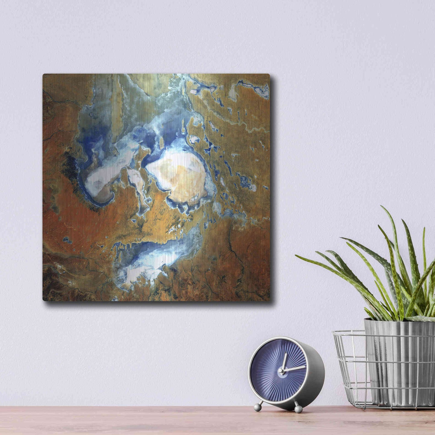 Luxe Metal Art 'Earth as Art: Lake Eyre,' Metal Wall Art,12x12