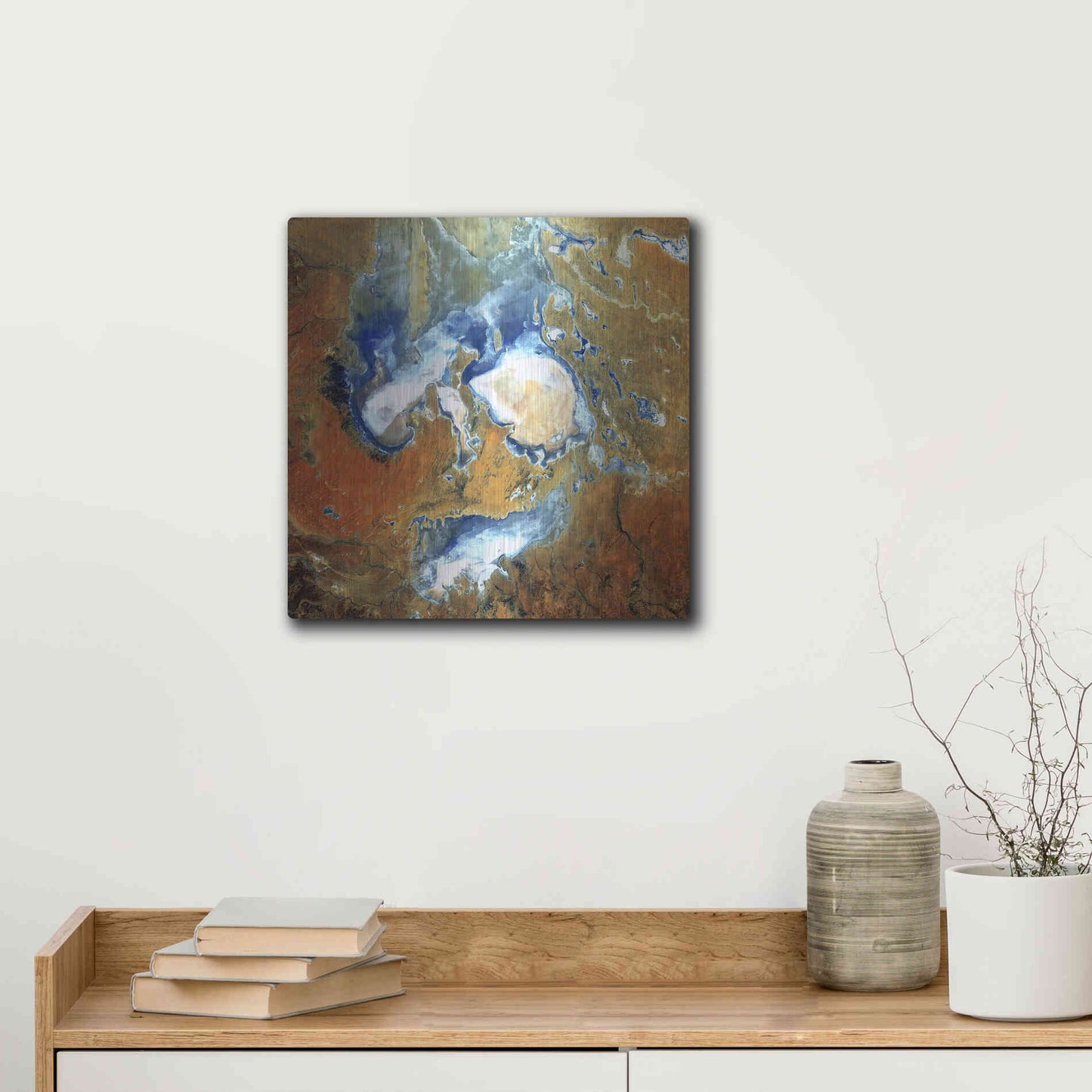 Luxe Metal Art 'Earth as Art: Lake Eyre,' Metal Wall Art,12x12